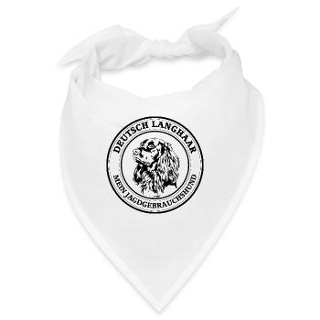 Deutsch Langhaar Jagdgebrauchshund Hunde Wilsigns - Bandana - Weiß - Vorne