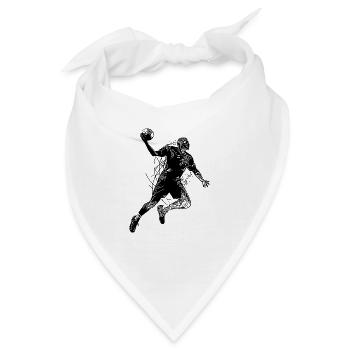 Hobby Handball Spieler im Wurf Training - Bandana - Weiß - Vorne