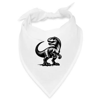 Niedlicher kleiner Kinder Raptor Dinosaurier - Bandana - Weiß - Vorne