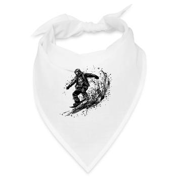 Snowboarding Ride Snowboard Tiefschnee Style - Bandana - Weiß - Vorne