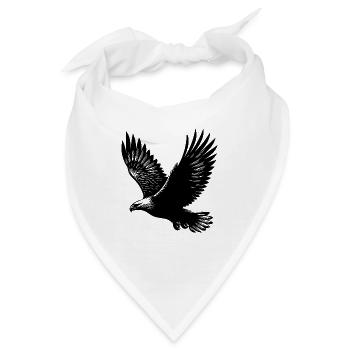 Eleganter Adler auf gewaltigen Schwingen - Bandana - Weiß - Vorne