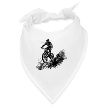Radfahrer Schlamm Berg Abfahrt - Bandana - Weiß - Vorne