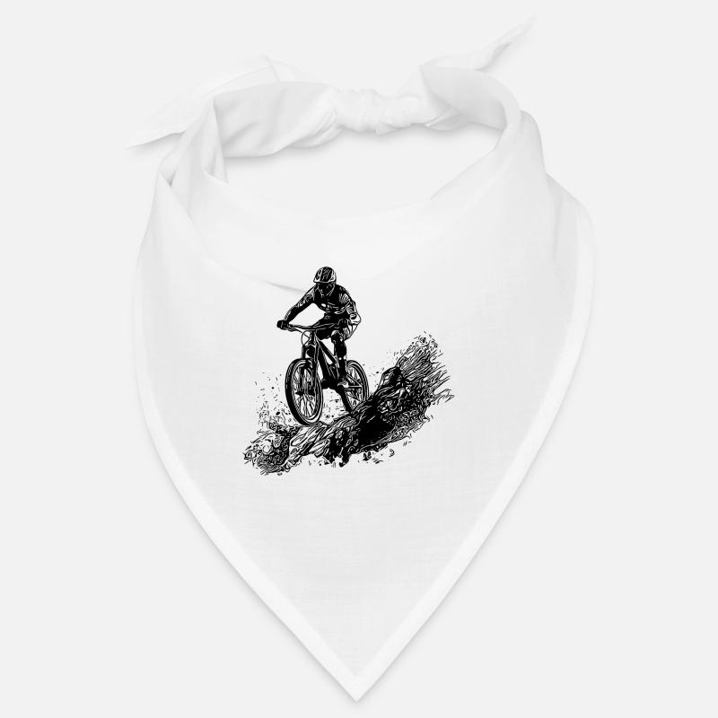 Radfahrer Schlamm Berg Abfahrt Bandana