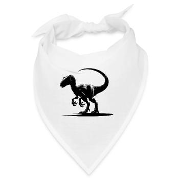 Gefährlicher Dino Velociraptor Dinosaurier - Bandana - Weiß - Vorne