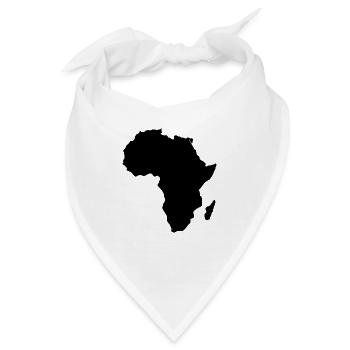 Kontinent Afrika Silhouette - Bandana - Weiß - Vorne