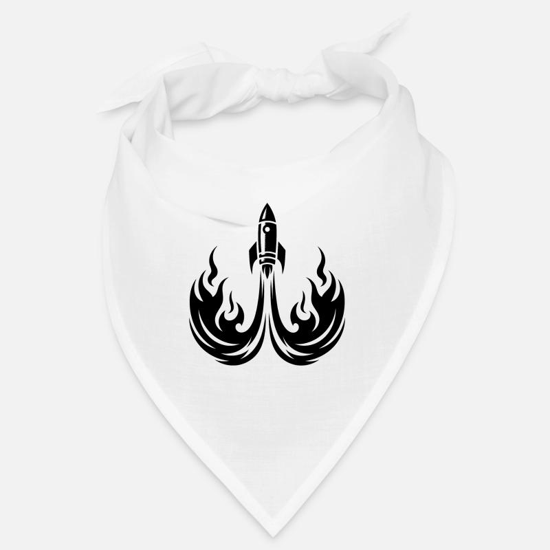 Launching spaceship in fire flames Bandana