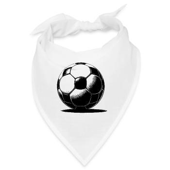 Fußball mit Schatten - Bandana - Weiß - Vorne