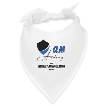 QM Academy Logo - Bandana - Weiß - Vorne