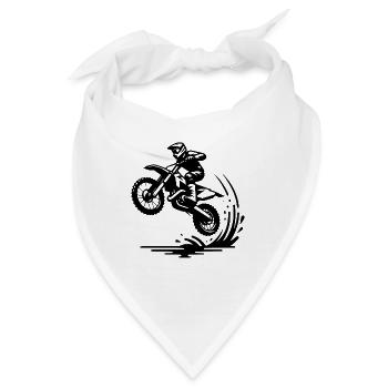 Motorsport Enduro Springende Maschine - Bandana - Weiß - Vorne