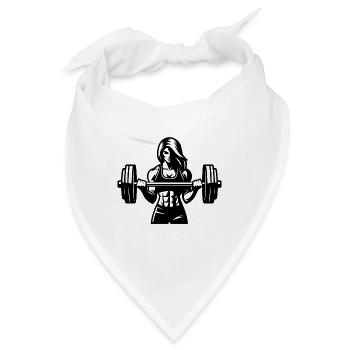 Krafttraining für Frauen - Eisen und Stärke spüren - Bandana - Weiß - Vorne