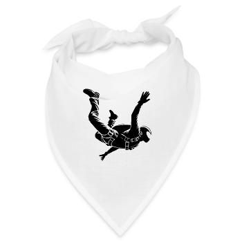 Profi Fallschirmspringer Fallschirmjäger Sprung - Bandana - Weiß - Vorne