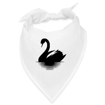 Großer Wasservogel Schwan Portrait - Bandana - Weiß - Vorne