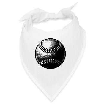 Vintager Baseball für Spieler und Trainer - Bandana - Weiß - Vorne