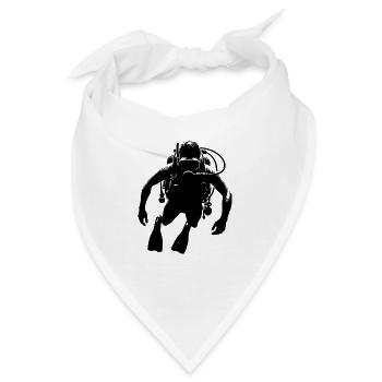 Schwebender Gerätetaucher Tauchverein Design - Bandana - Weiß - Vorne