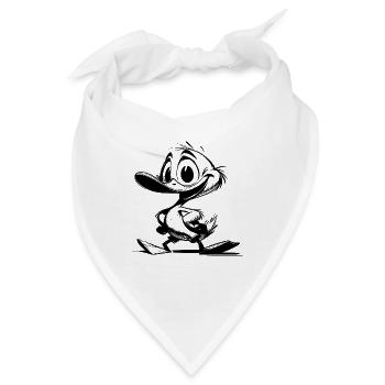 Zeichnung Baby Ente mit riesigem Schnabel - Bandana - Weiß - Vorne