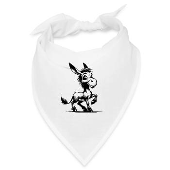 Langohr Esel Bleistift Skizze - Bandana - Weiß - Vorne