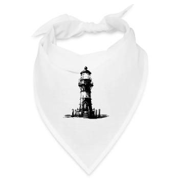Wattenmeer Leuchtturm an der Küste - Bandana - Weiß - Vorne