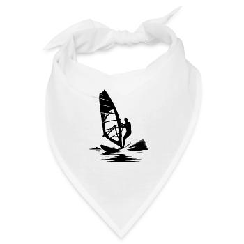 Surftechnik mit Windkraft Wind und Meeresbrise - Bandana - Weiß - Vorne