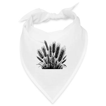 Weizen und Roggen Getreidesorte Ähren - Bandana - Weiß - Vorne