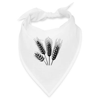 Verschiedene Getreidesorte Ähren - Bandana - Weiß - Vorne
