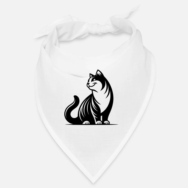 Chat ronronnant au look mignon Bandana