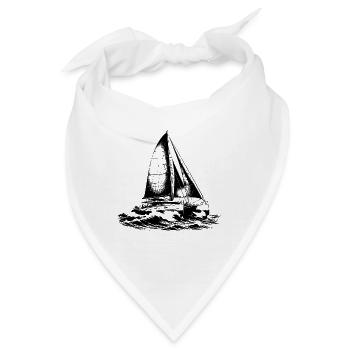 Wellengang und Katamaran Segelboot in Wellen - Bandana - Weiß - Vorne