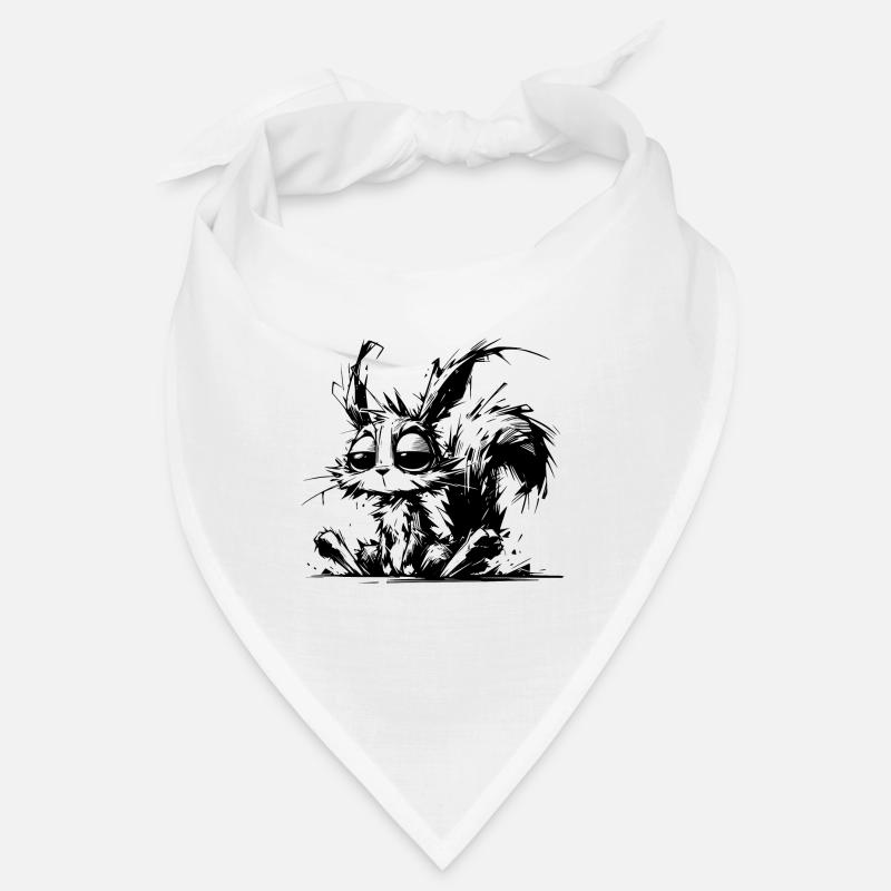 Total verschlafenes Eichhörnchen Horror Skizze Bandana