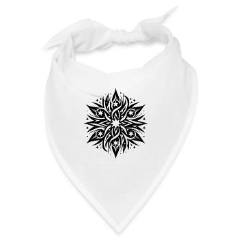 Tattoo Komposition aus Sternen und Flammen - Bandana - Weiß - Vorne