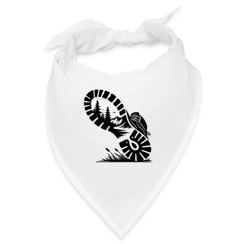 Wanderschuh mit Wald Profil für Wanderer - Bandana - Weiß - Vorne