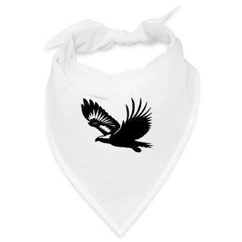 Seeadler auf breiten Schwingen im Aufwind - Bandana - Weiß - Vorne