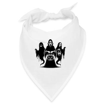 Schaurige Horror Untote Halloween Gespenster - Bandana - Weiß - Vorne