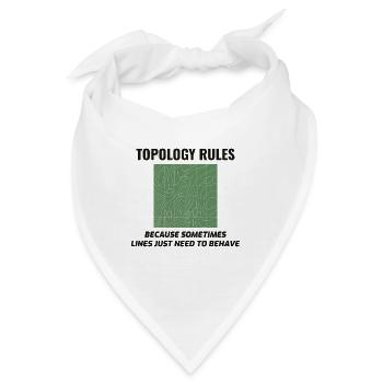 Topologie Regeln GIS Humor Kartographie - Bandana - Weiß - Vorne