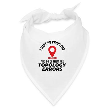 Topologiefehler GIS-Kartierung Humor Kartografie - Bandana - Weiß - Vorne