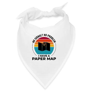 GIS Analyst Karte Pin Sonnenuntergang Retro - Bandana - Weiß - Vorne