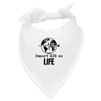 GIS Life Geospatial Mapping Datenanalyse - Bandana - Weiß - Vorne