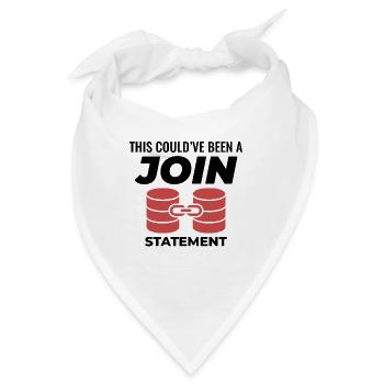 Programmierdaten für SQL Join-Datenbankanweisungen - Bandana - Weiß - Vorne