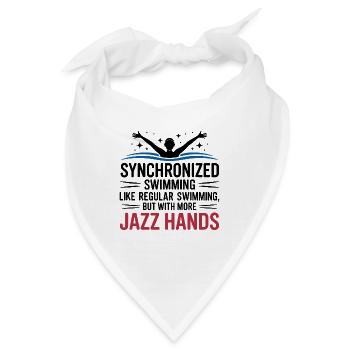 Synchronschwimmen Jazz Hände Schwimmer Humor - Bandana - Weiß - Vorne