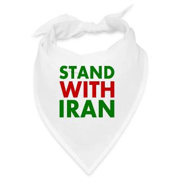 Stand with iran - Bandana - Weiß - Vorne