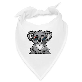 Koala Cool Comic - Bandana - Weiß - Vorne