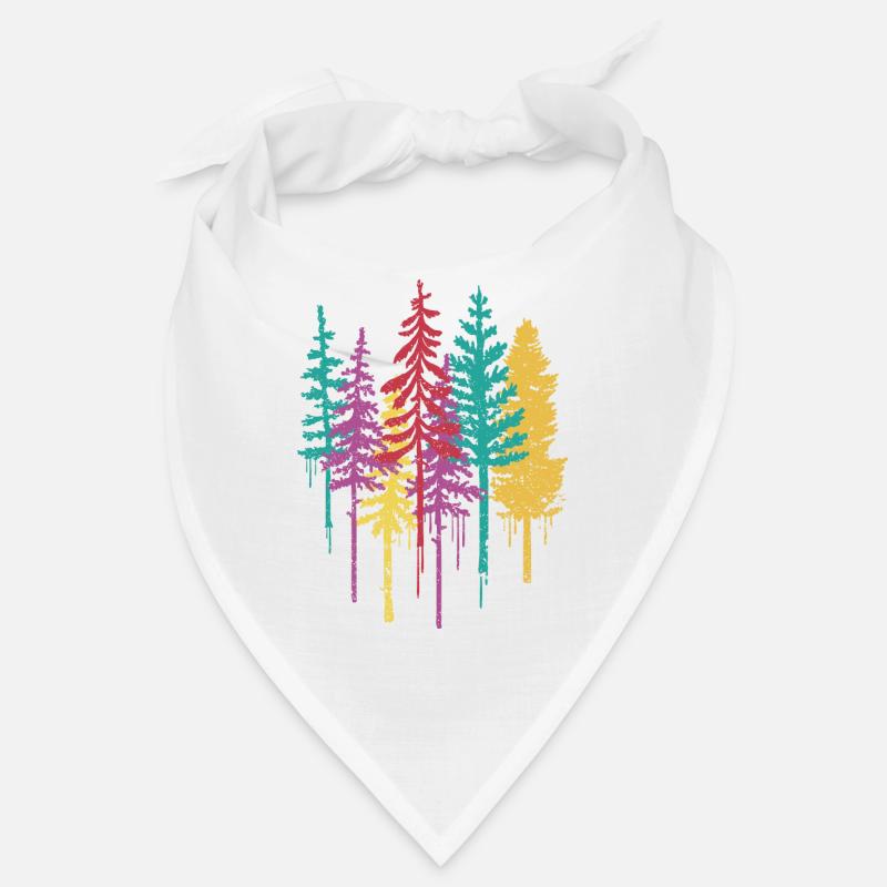Pine Forest Nature Colorful Trees Bandana