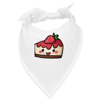 Süßer Erdbeerkuchen, süß! - Bandana - Weiß - Vorne