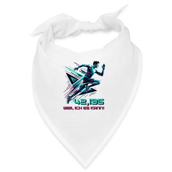 Marathon Sprüche Marathonläufer Geschenk - Bandana - Weiß - Vorne