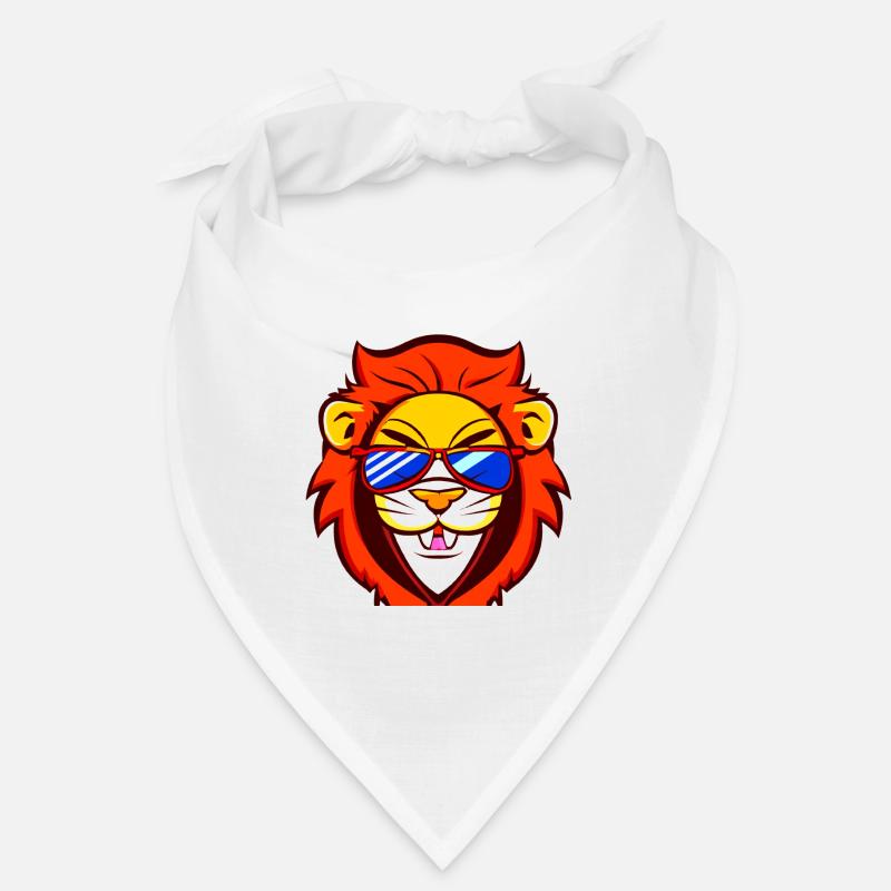 petit lion effronté avec des lunettes de soleil cool enfant Bandana