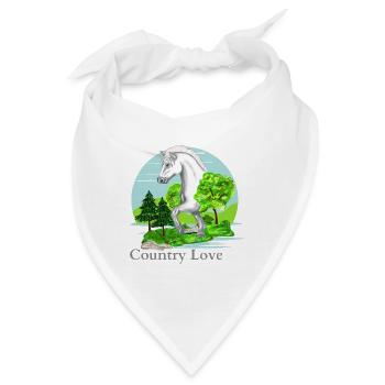 Country Love - Bandana - Weiß - Vorne