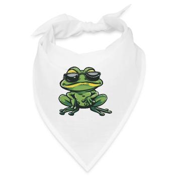 Frosch Cool Comic - Bandana - Weiß - Vorne