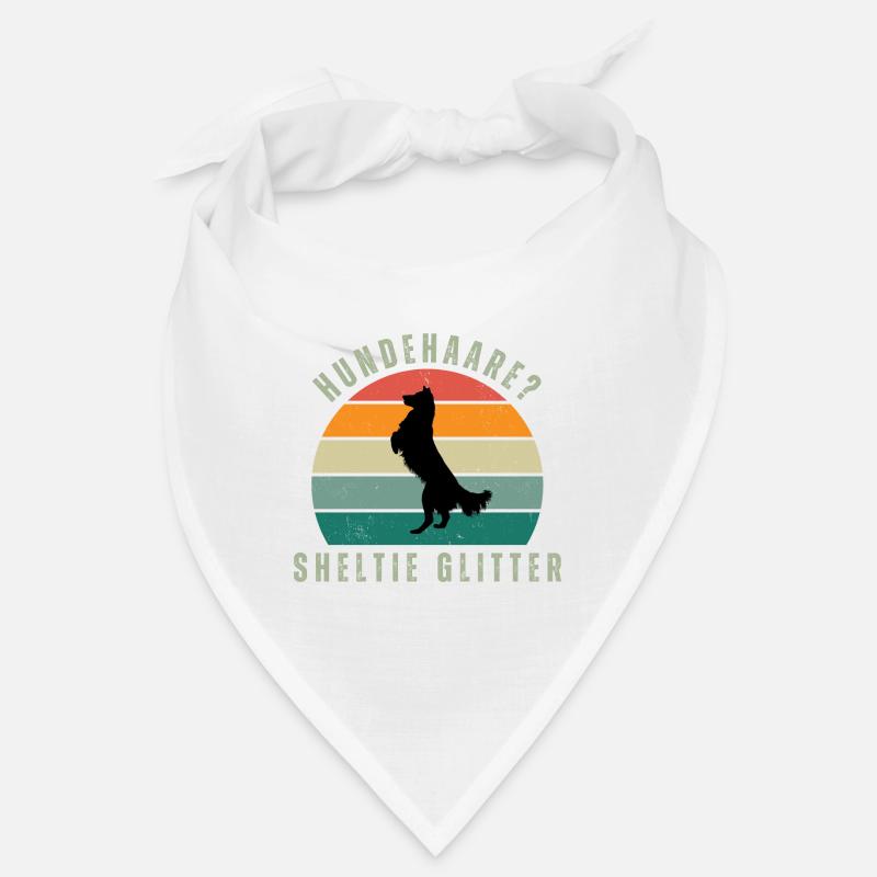 Sheltie Glitter Retro Sunset Bandana