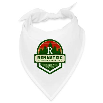 Rennsteig-Höhenweg des Thüringer Waldes - Bandana - Weiß - Vorne