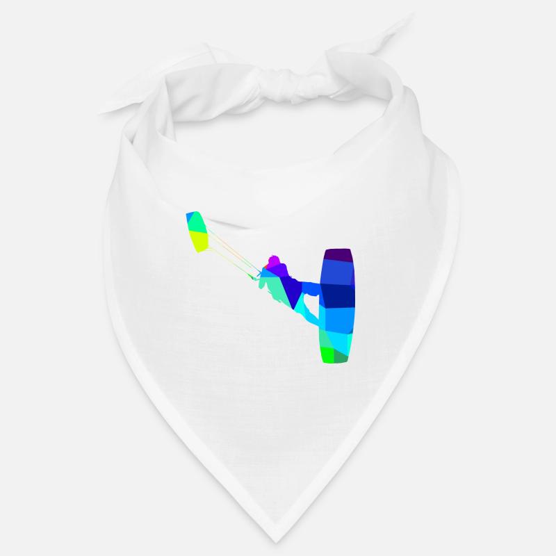 Kite Surf Arc-en-ciel Couleurs Polygone Sport Bandana