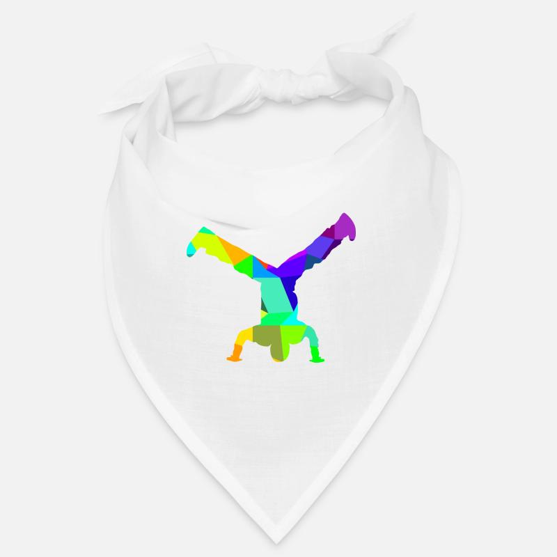 Breakdance Regenbogen Farben Polygon Sport Bandana
