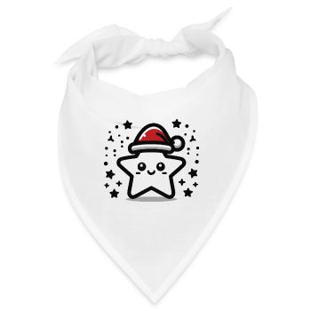Stern Niedlicher Weihnachtsstern - Bandana - Weiß - Vorne